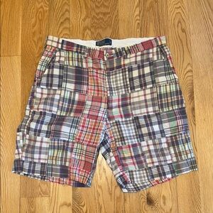 Polo by Ralph Lauren Red and Blue Flat Front Shorts